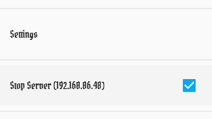 Settings Start Server
